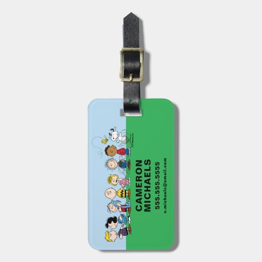 Peanuts Gang Group Lineup Bagagelabel (Voorkant verticaal)