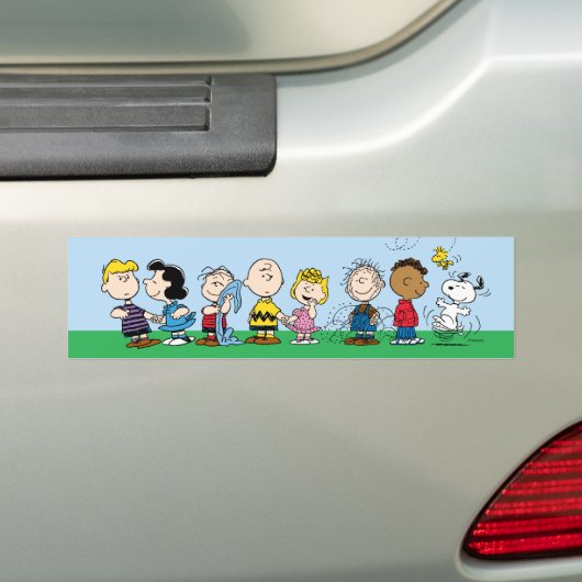 Peanuts Gang Group Lineup Bumpersticker (Op auto)
