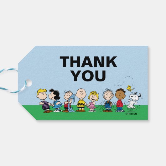 Peanuts Gang Group Lineup Cadeaulabel (Achterkant Horizontaal)