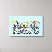 Peanuts Gang Group Lineup Canvas Afdruk (Voorkant)