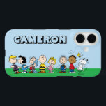 Peanuts Gang Group Lineup iPhone 16 Hoesje<br><div class="desc">Kijk samen eens naar dit verhaal van de Peanuts-bende,  met Schroeder en Lucy,  Linus met zijn deken,  Charlie Brown en zijn zus Sally,  Pigpen,  Franklin die naar Snoopy dansen kijkt,  en Woodstock die over de kop vliegt.</div>