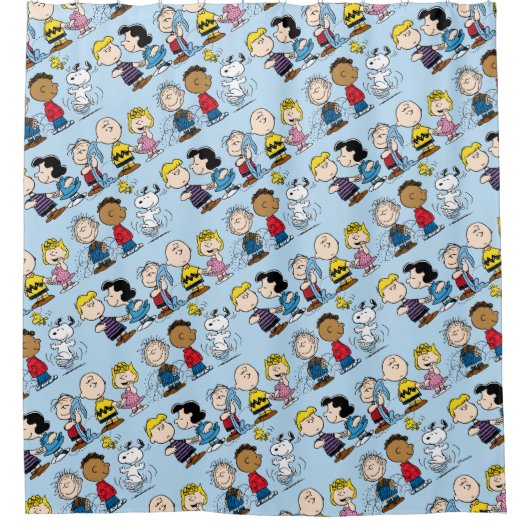 Peanuts Gang Group Lineup Douchegordijn (Voorkant)