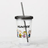 Peanuts Gang Group Lineup | Jouw namen toevoegen Acryl Drinkbeker (Links)