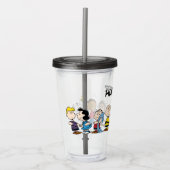 Peanuts Gang Group Lineup | Jouw namen toevoegen Acryl Drinkbeker (Voorkant)