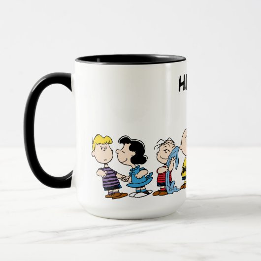 Peanuts Gang Group Lineup | Jouw namen toevoegen Mok (Links)