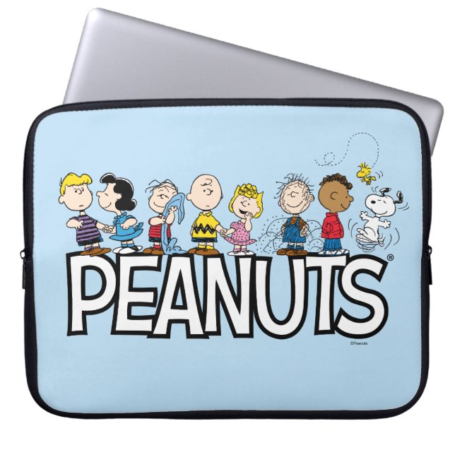 Peanuts Gang Group Lineup Laptop Sleeve (Voorkant)