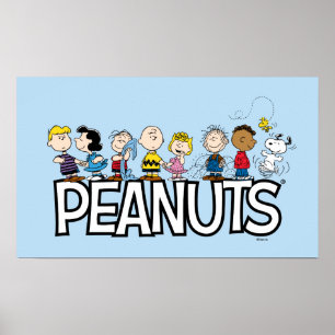 Peanuts Gang Group Lineup Poster