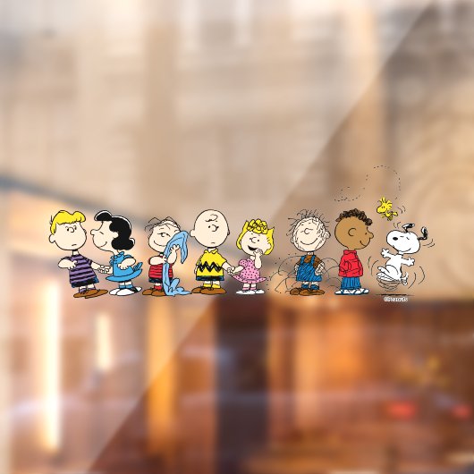 Peanuts Gang Group Lineup Raamsticker (Vel 2)