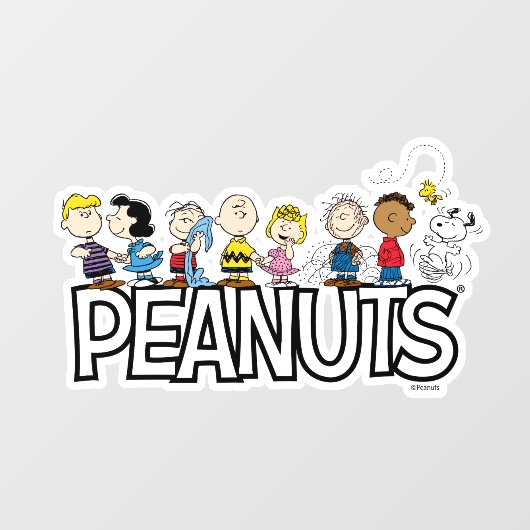 Peanuts Gang Group Lineup Raamsticker (Vel)