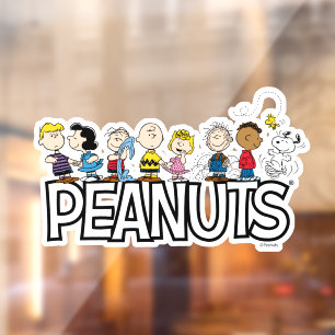Peanuts Gang Group Lineup Raamsticker