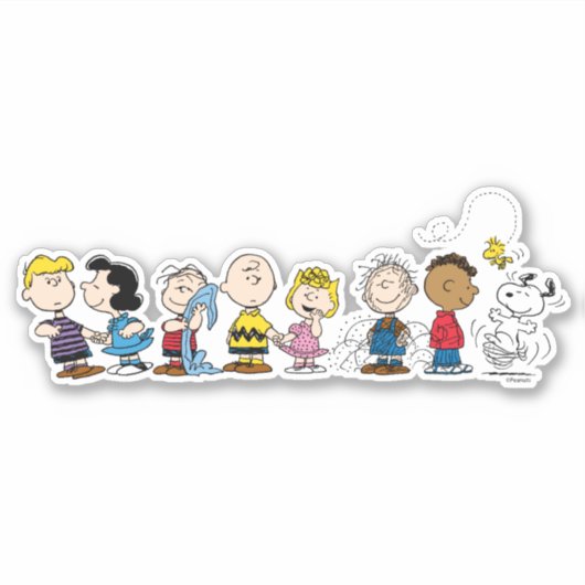 Peanuts Gang Group Lineup Sticker (Voorkant)