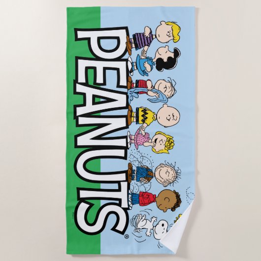 Peanuts Gang Group Lineup Strandlaken (Voorkant)