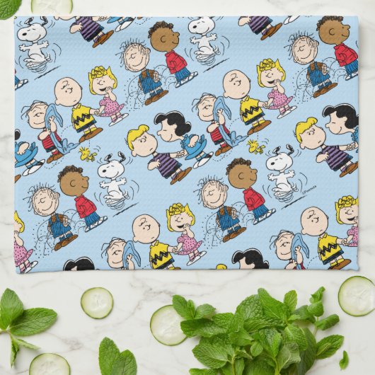 Peanuts Gang Group Lineup Theedoek (Gevouwen)