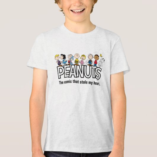 Peanuts Gang Group Lineup Tri-Blend Shirt (Voorkant)