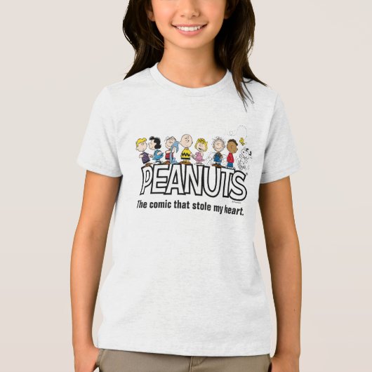 Peanuts Gang Group Lineup Tri-Blend Shirt (Voorkant)