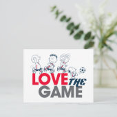 Peanuts Gang - hou van het spel Briefkaart (Staand voorkant)