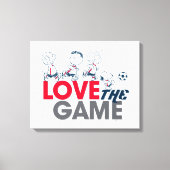 Peanuts Gang - hou van het spel Canvas Afdruk (Voorkant)