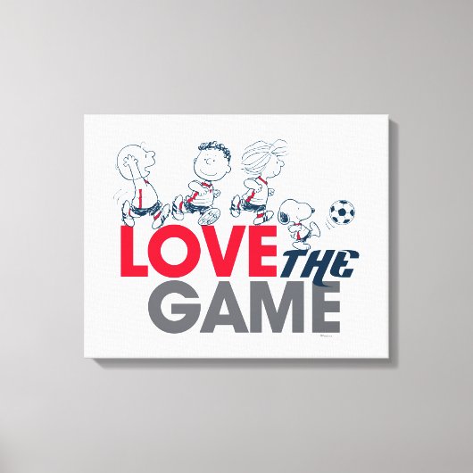 Peanuts Gang - hou van het spel Canvas Afdruk (Voorkant)