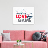 Peanuts Gang - hou van het spel Canvas Afdruk (Insitu (Woonkamer))