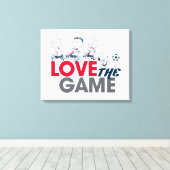 Peanuts Gang - hou van het spel Canvas Afdruk (Insitu (Houten vloer))