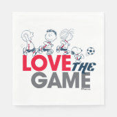 Peanuts Gang - hou van het spel Servet (Voorkant)