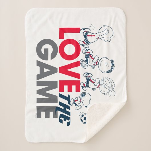 Peanuts Gang - hou van het spel Sherpa Deken (Voorkant)