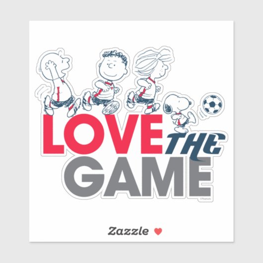 Peanuts Gang - hou van het spel Sticker (Vel)