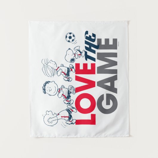 Peanuts Gang - hou van het spel Wandkleed (Voorkant)