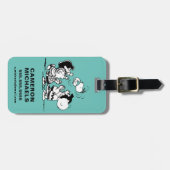 Peanuts Gang Lifting Snoopy Bagagelabel (Voorkant horizontaal)