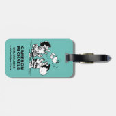 Peanuts Gang Lifting Snoopy Bagagelabel (Achterkant horizontaal)
