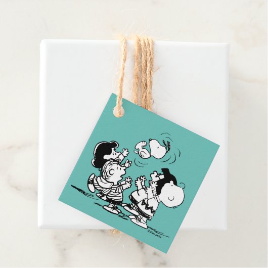 Peanuts Gang Lifting Snoopy Bedankjes Labels (In situ)