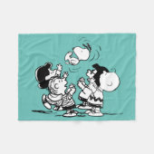 Peanuts Gang Lifting Snoopy Fleece Deken (Voorkant (Horizontaal))