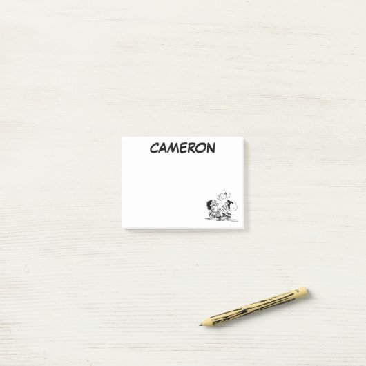 Peanuts Gang Lifting Snoopy Post-it® Notes (Op bureau)