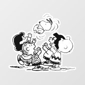 Peanuts Gang Lifting Snoopy Raamsticker (Vel)