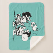 Peanuts Gang Lifting Snoopy Sherpa Deken (Voorkant)
