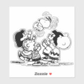 Peanuts Gang Lifting Snoopy Sticker (Vel)