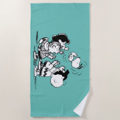 Peanuts Gang Lifting Snoopy Strandlaken (Voorkant)