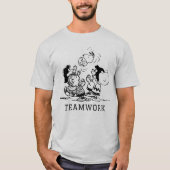 Peanuts Gang Lifting Snoopy T-shirt (Voorkant)