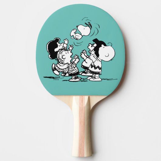 Peanuts Gang Lifting Snoopy Tafeltennisbatje (Voorkant)