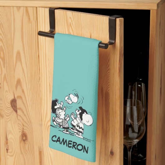 Peanuts Gang Lifting Snoopy Theedoek (Derde Gevouwen)