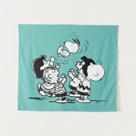 Peanuts Gang Lifting Snoopy Wandkleed (Voorkant (horizontaal))