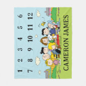 Peanuts Gang | Maandelijkse mijlpaal Baby Fleece Deken (Voorkant)