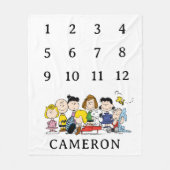 Peanuts Gang | Maandelijkse mijlpaal Baby Fleece Deken (Voorkant)