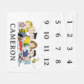 Peanuts Gang | Maandelijkse mijlpaal Baby Fleece Deken (Voorkant (Horizontaal))