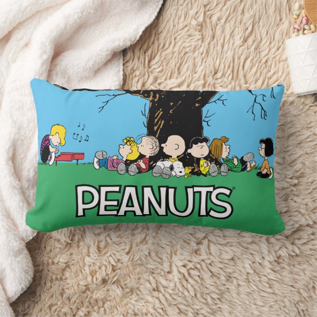 Peanuts gang onder een boom kussen (Deken)