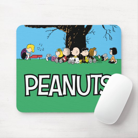 Peanuts gang onder een boom muismat (Met muis)