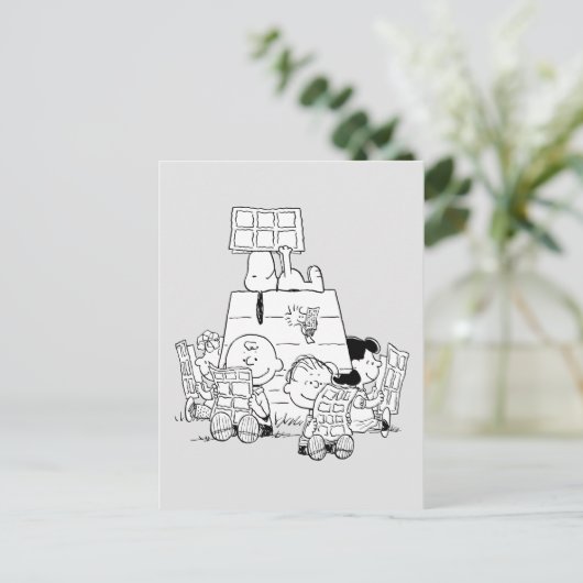 Peanuts Gang Reading Comics Briefkaart (Staand voorkant)