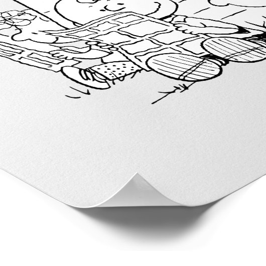 Peanuts Gang Reading Comics Poster (Hoek)