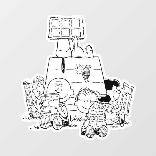 Peanuts Gang Reading Comics Raamsticker (Vel)