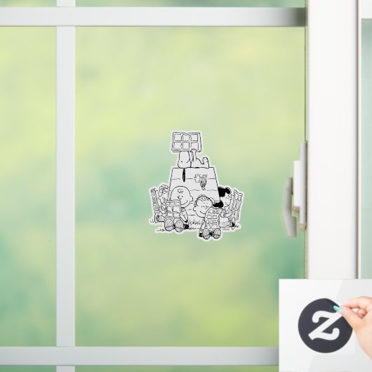 Peanuts Gang Reading Comics Raamsticker (Huis)